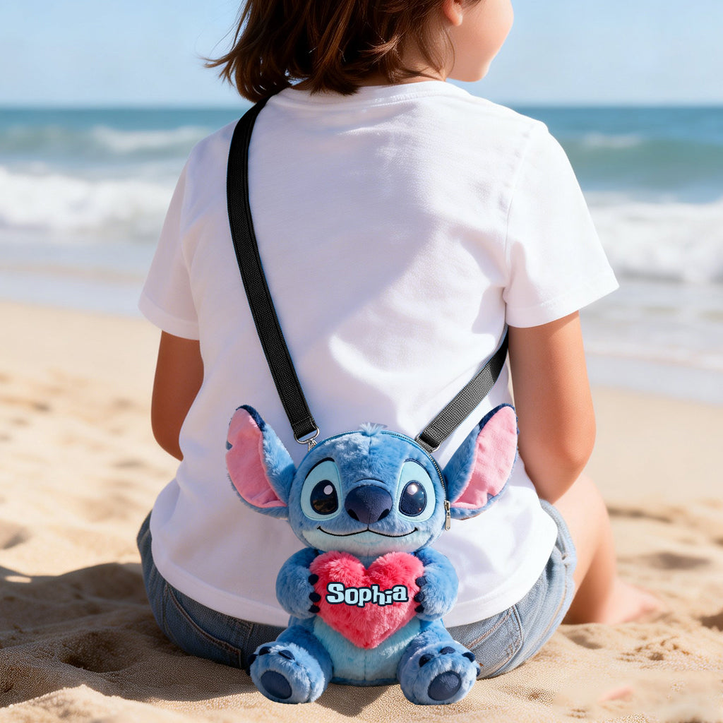 Personalized Plush Crossbag Cute Ohana Design Gift for Kids Plush Crossbag GradoCreations