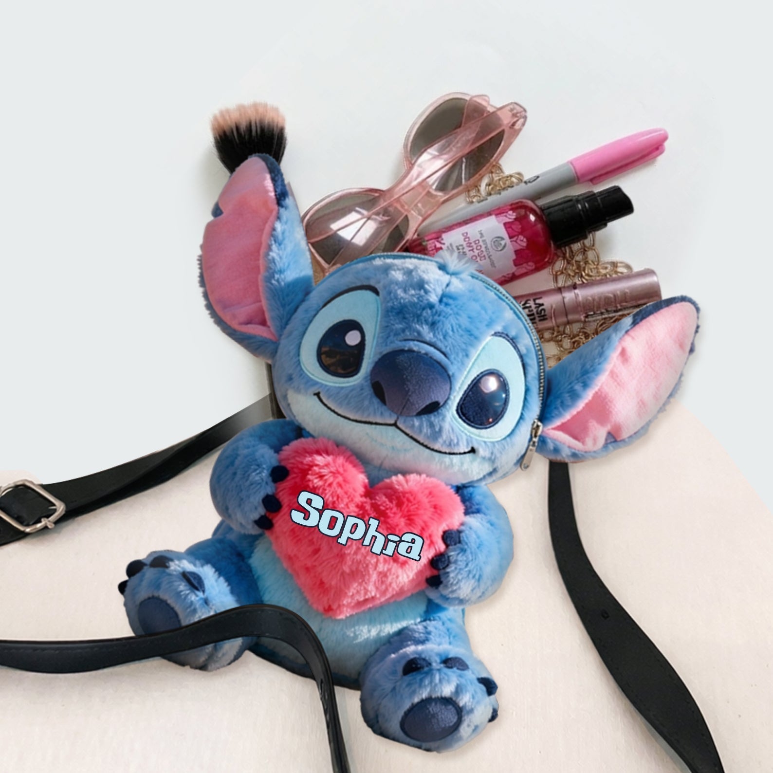 Personalized Plush Crossbag Cute Ohana Design Gift for Kids Plush Crossbag GradoCreations