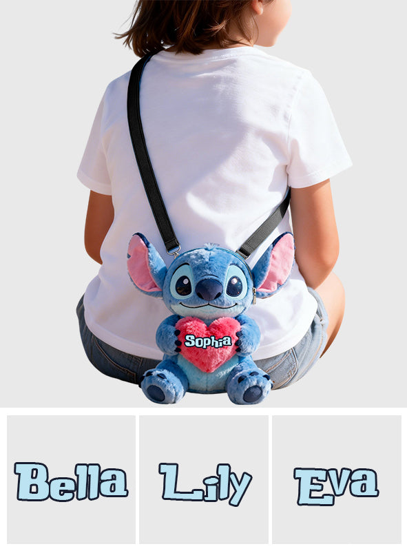 Personalized Plush Crossbag Cute Ohana Design Gift for Kids Plush Crossbag GradoCreations