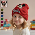 Personalized 3D Mouse Beanie Hat for Kids Custom Name Gift Knitted Beanie Hat and Scarf Set GradoCreations