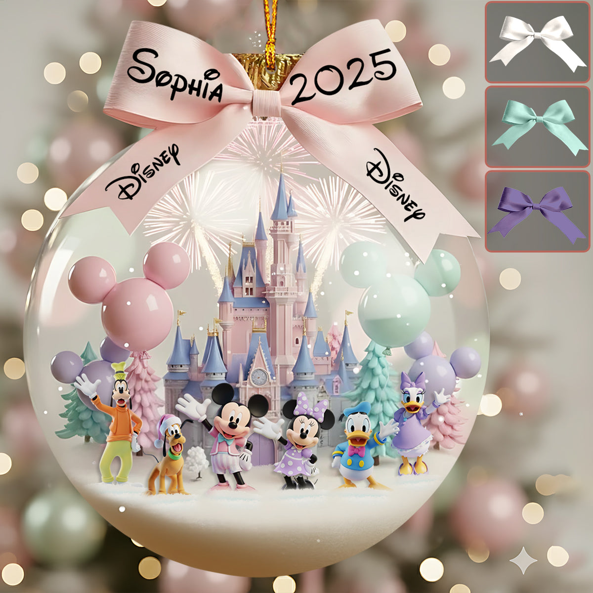 Personalized Disney Mouse Ornament Custom Name Gift for Christmas Ornament GradoCreations