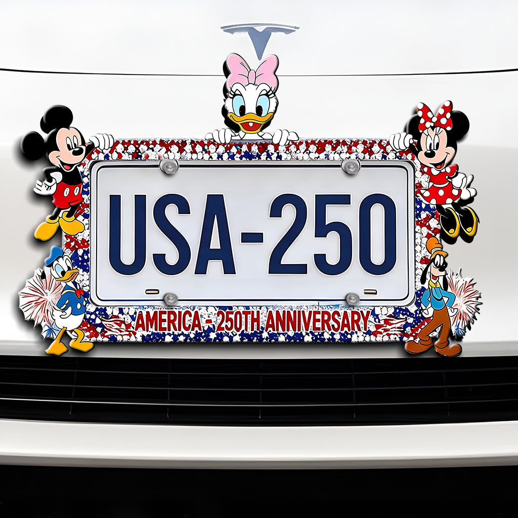 Personalized Disney License Plate Frame 250th Anniversary Gift License Plate Frames GradoCreations
