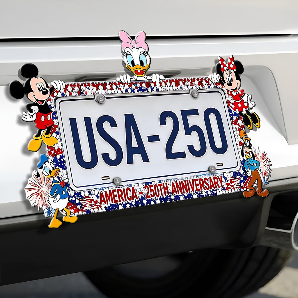 Personalized Disney License Plate Frame 250th Anniversary Gift License Plate Frames GradoCreations