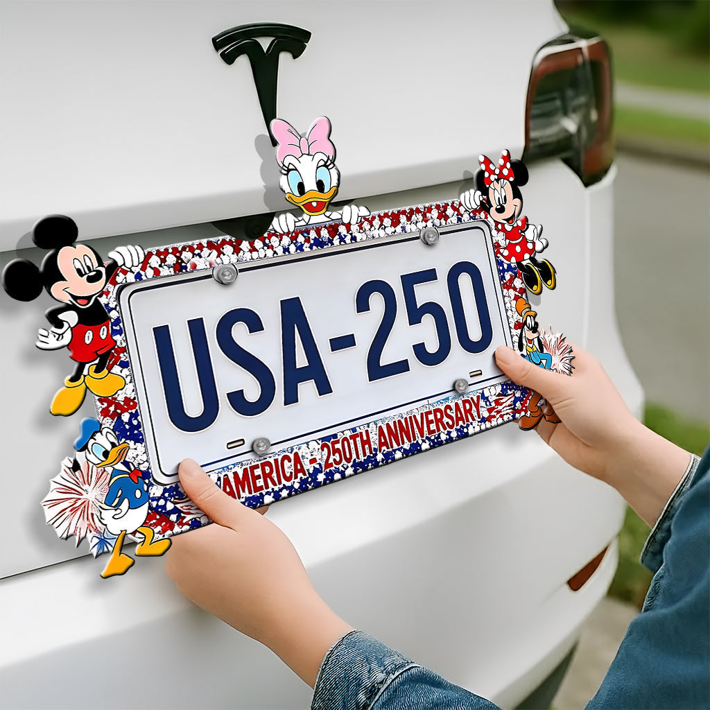Personalized Disney License Plate Frame 250th Anniversary Gift License Plate Frames GradoCreations
