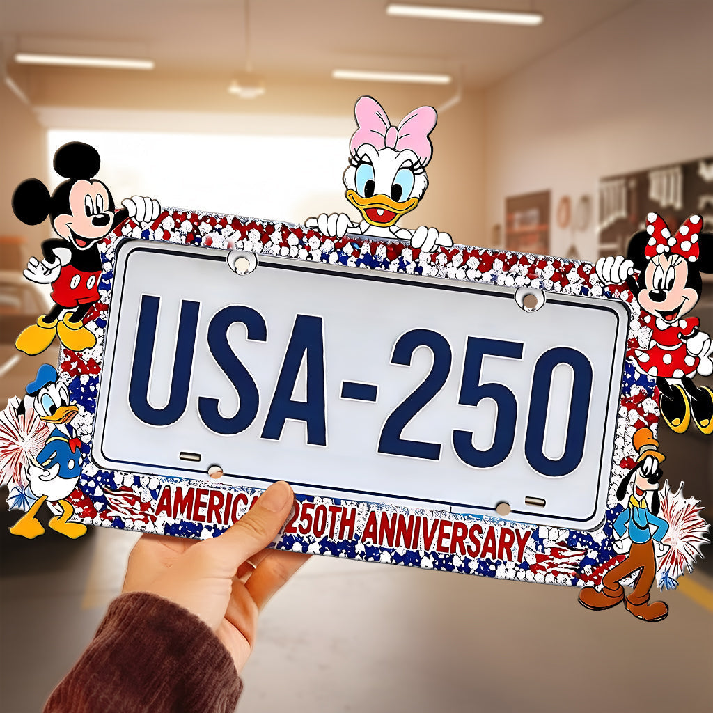 Personalized Disney License Plate Frame 250th Anniversary Gift License Plate Frames GradoCreations