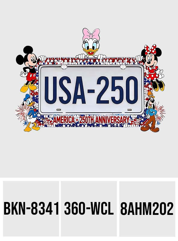 Personalized Disney License Plate Frame 250th Anniversary Gift License Plate Frames GradoCreations