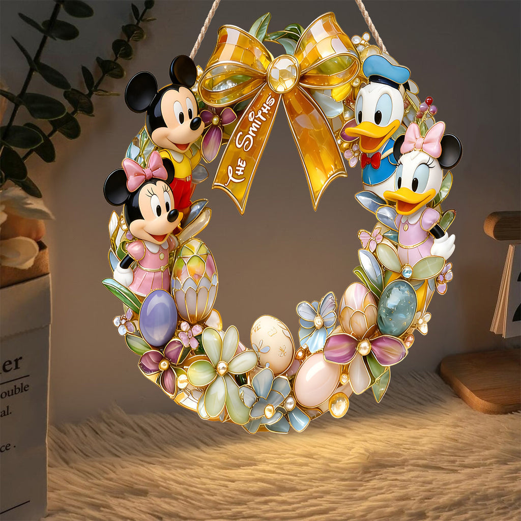 Personalized LED Acrylic Easter Sign Mouse Family Gift LED Light Acrylic Sign GradoCreations