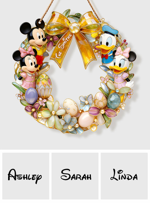 Personalized LED Acrylic Easter Sign Mouse Family Gift LED Light Acrylic Sign GradoCreations