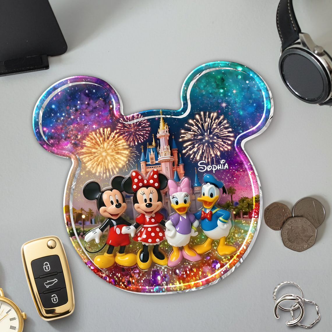 Personalized Mickey Mouse Acrylic Catch-All Tray for Kids Catch-All Tray GradoCreations