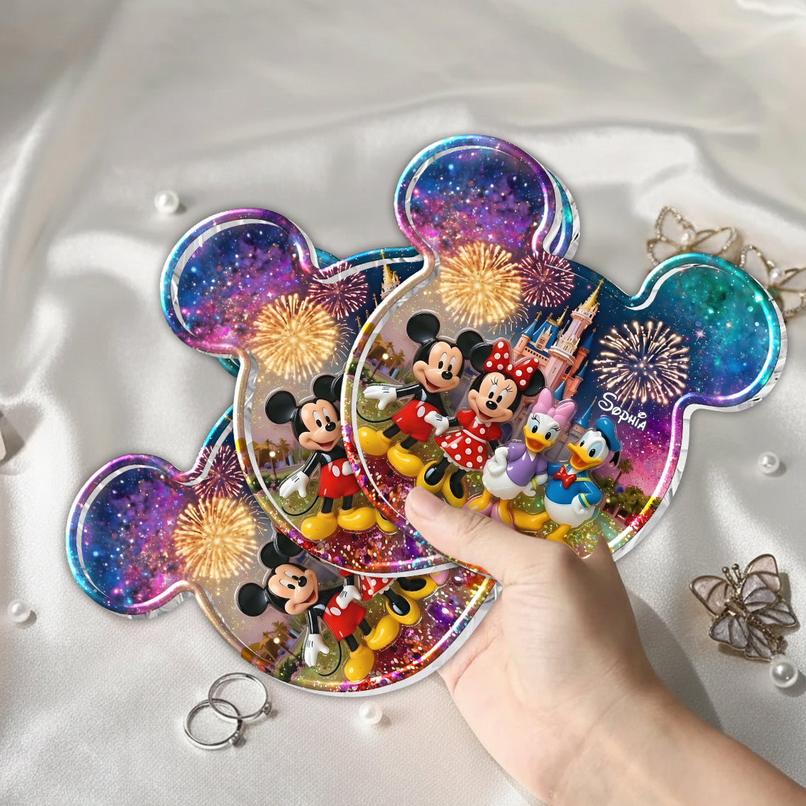Personalized Mickey Mouse Acrylic Catch-All Tray for Kids Catch-All Tray GradoCreations