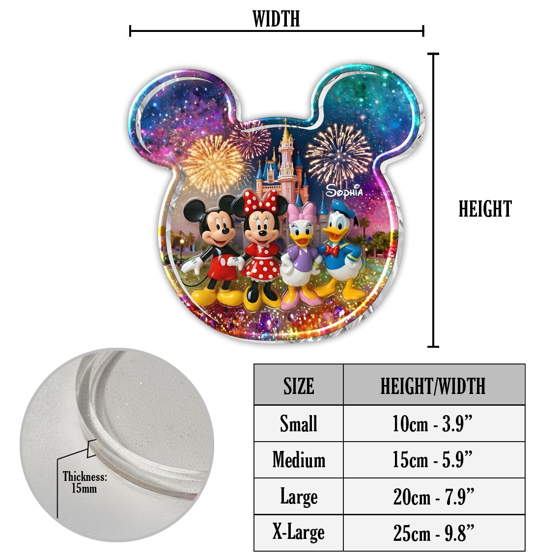 Personalized Mickey Mouse Acrylic Catch-All Tray for Kids Catch-All Tray GradoCreations