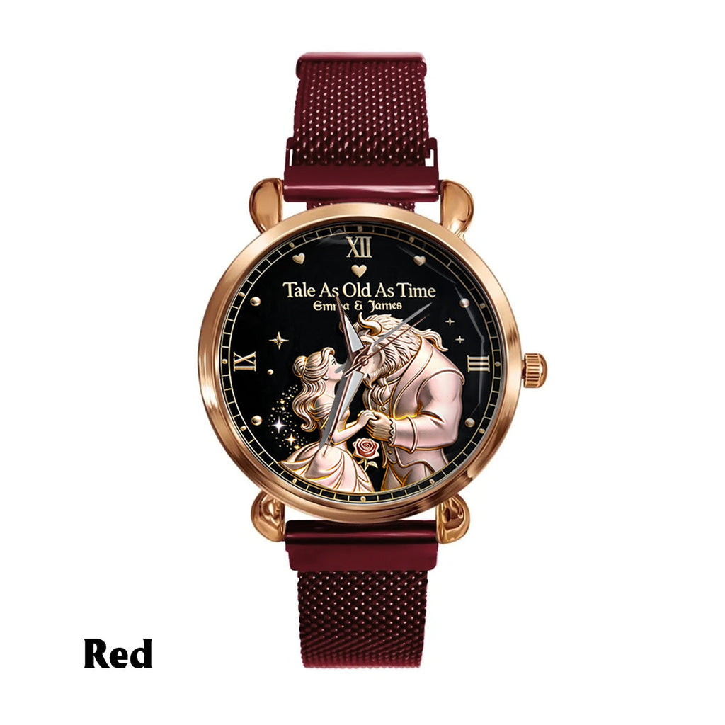 Personalized Beauty and the Beast Women's Hand Watch Custom Name Gift Women Hand Watch GradoCreations