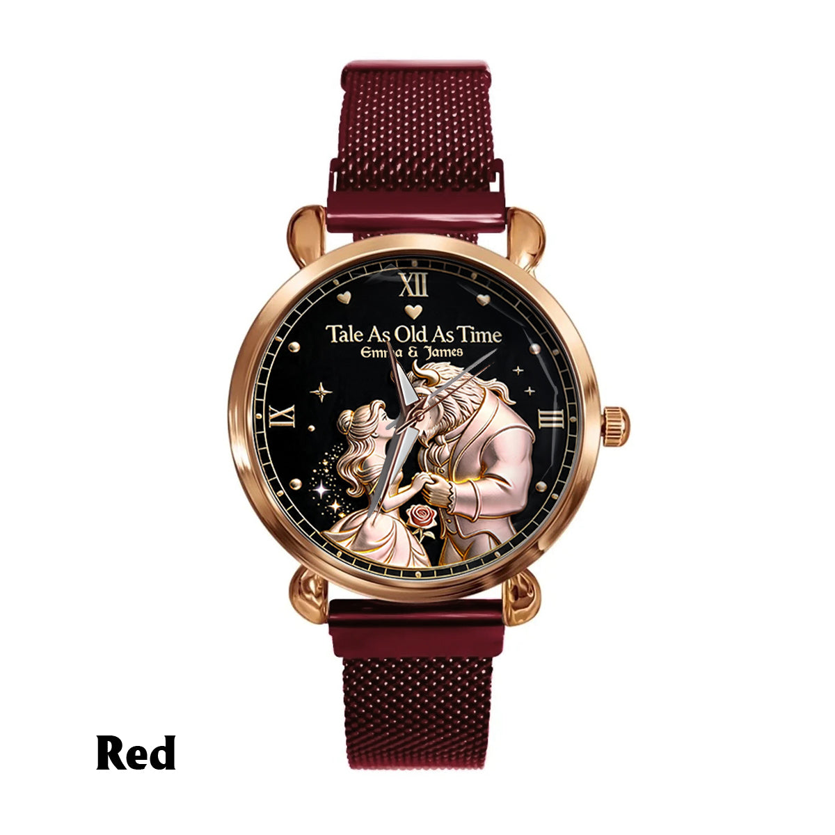 Personalized Beauty and the Beast Women's Hand Watch Custom Name Gift Women Hand Watch GradoCreations