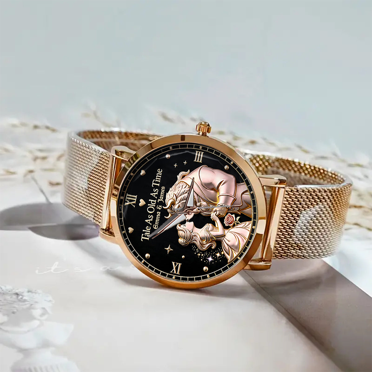 Personalized Beauty and the Beast Women's Hand Watch Custom Name Gift Women Hand Watch GradoCreations