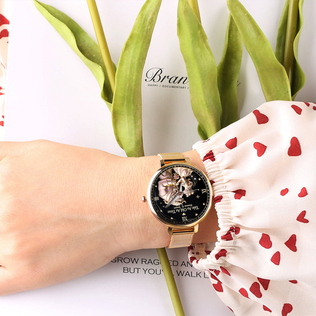 Personalized Beauty and the Beast Women's Hand Watch Custom Name Gift Women Hand Watch GradoCreations