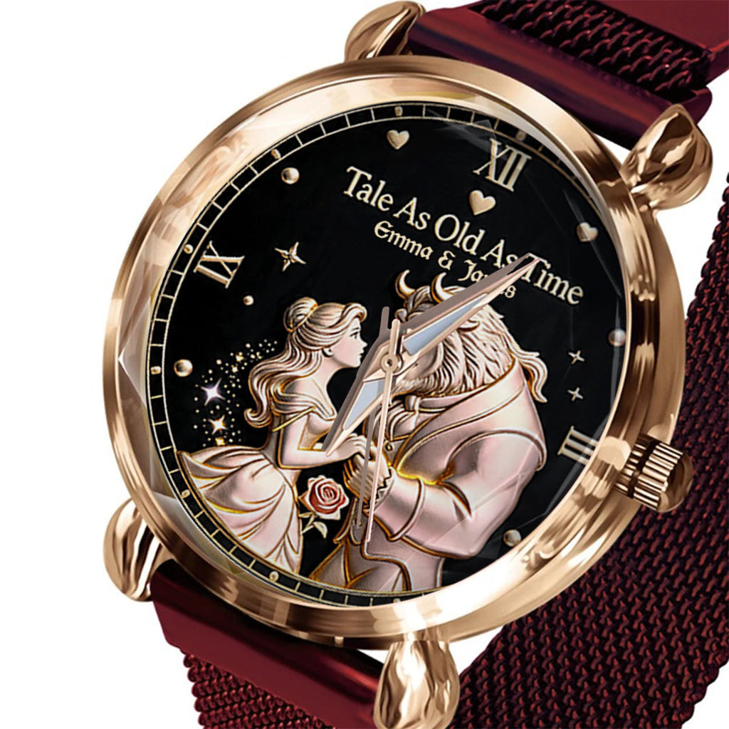 Personalized Beauty and the Beast Women's Hand Watch Custom Name Gift Women Hand Watch GradoCreations