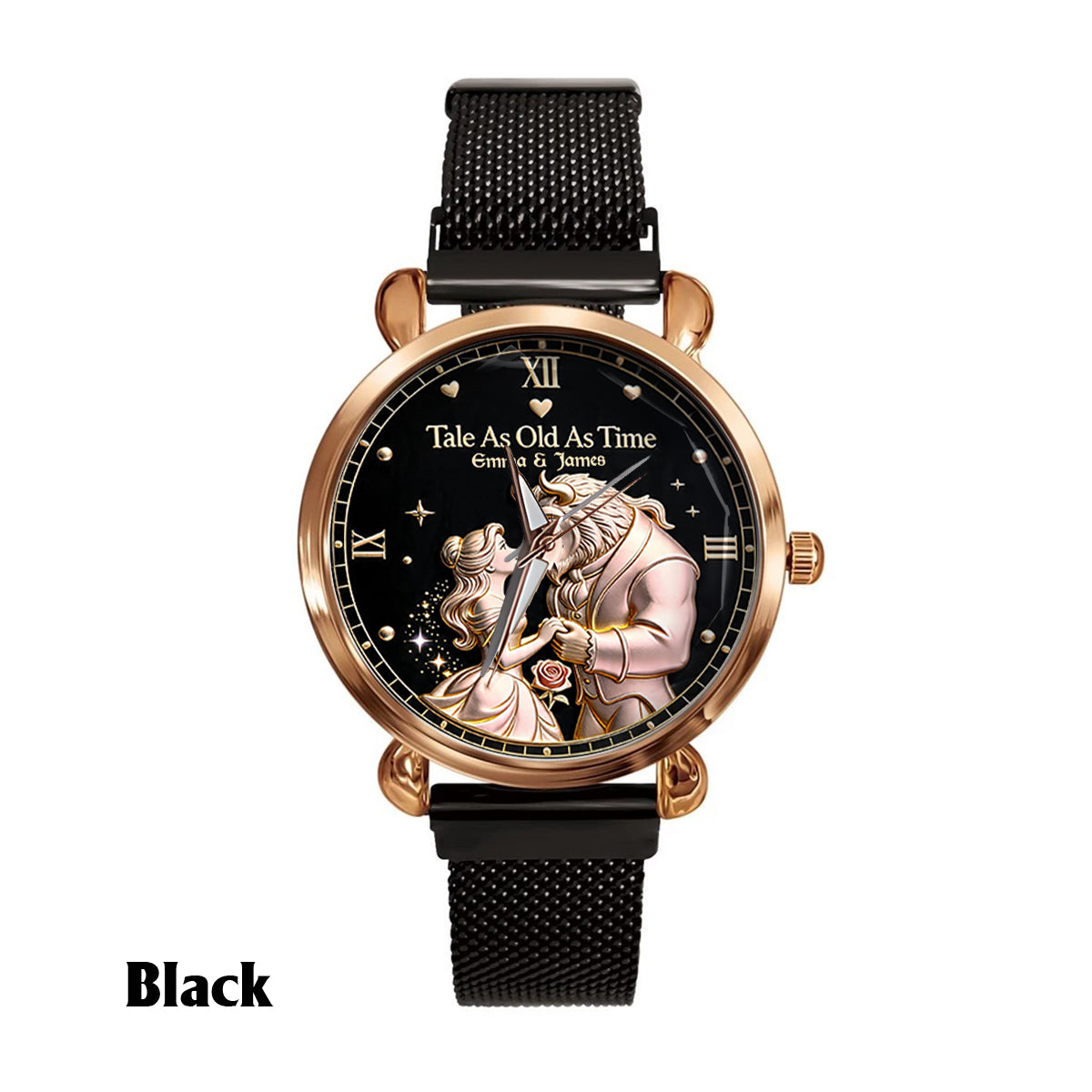 Personalized Beauty and the Beast Women's Hand Watch Custom Name Gift Women Hand Watch GradoCreations