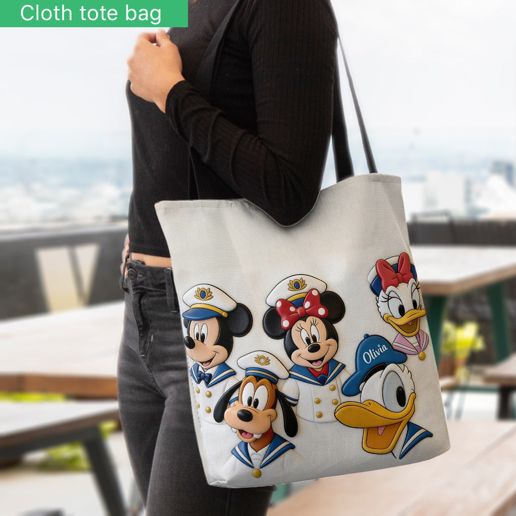 Personalized Disney Character Tote Bag Custom Name Gift Tote Bag GradoCreations