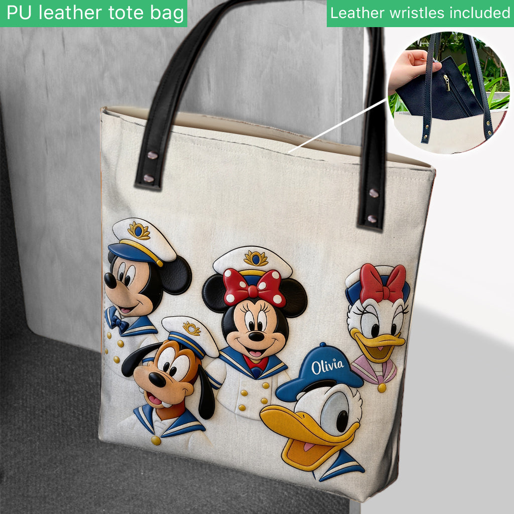 Personalized Disney Character Tote Bag Custom Name Gift Tote Bag GradoCreations