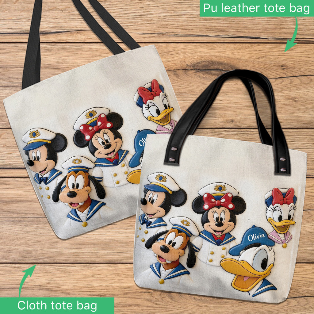 Personalized Disney Character Tote Bag Custom Name Gift Tote Bag GradoCreations