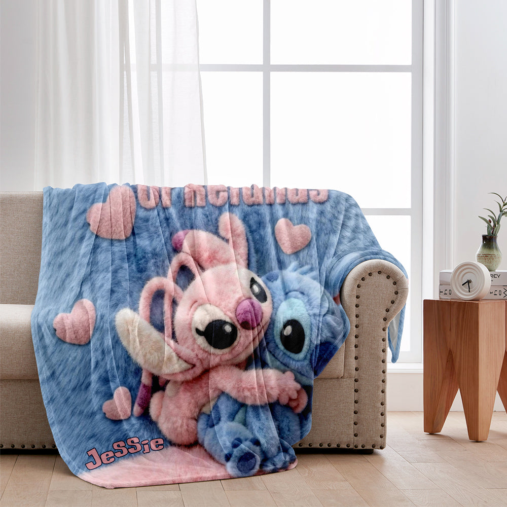 Personalized Ohana Blanket Custom Name Gift for Couples Blanket GradoCreations