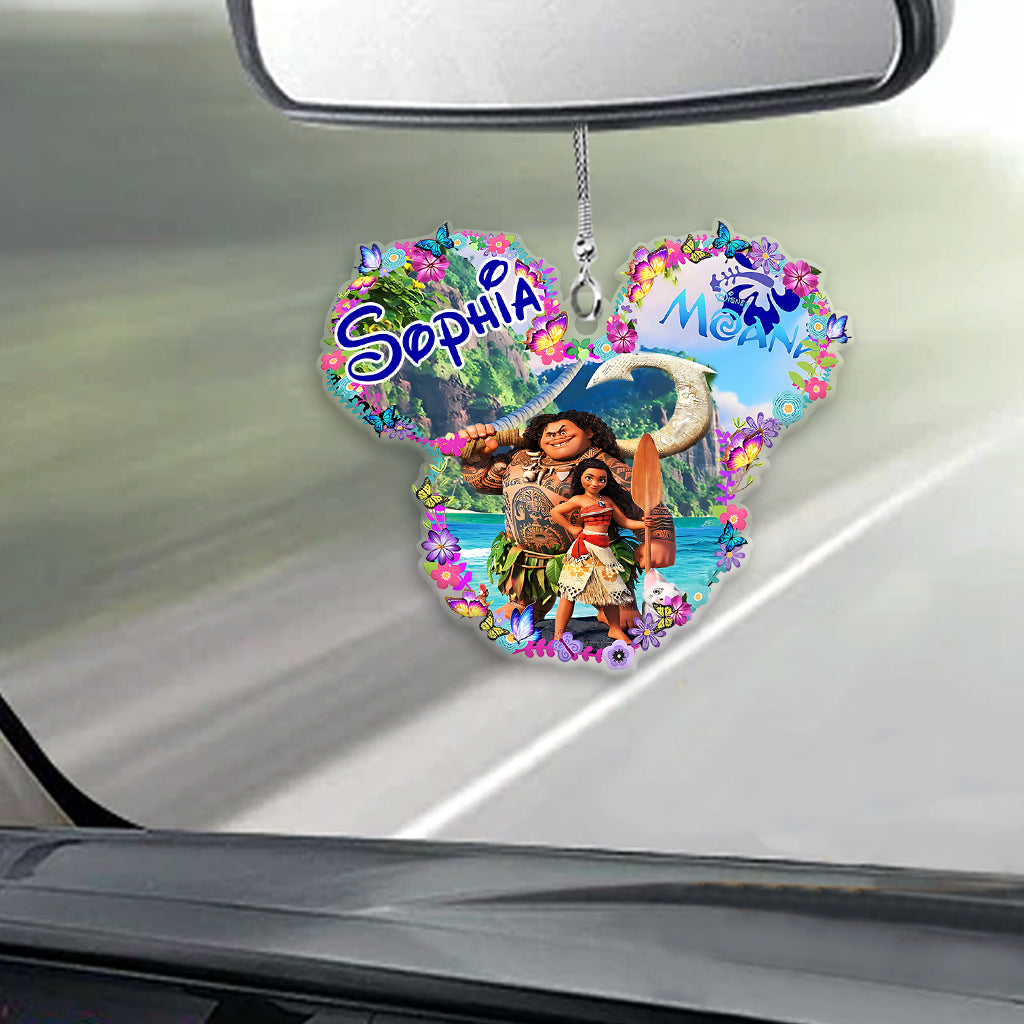Personalized Disney Moana Car Ornament Custom Name Gift Car Ornament GradoCreations