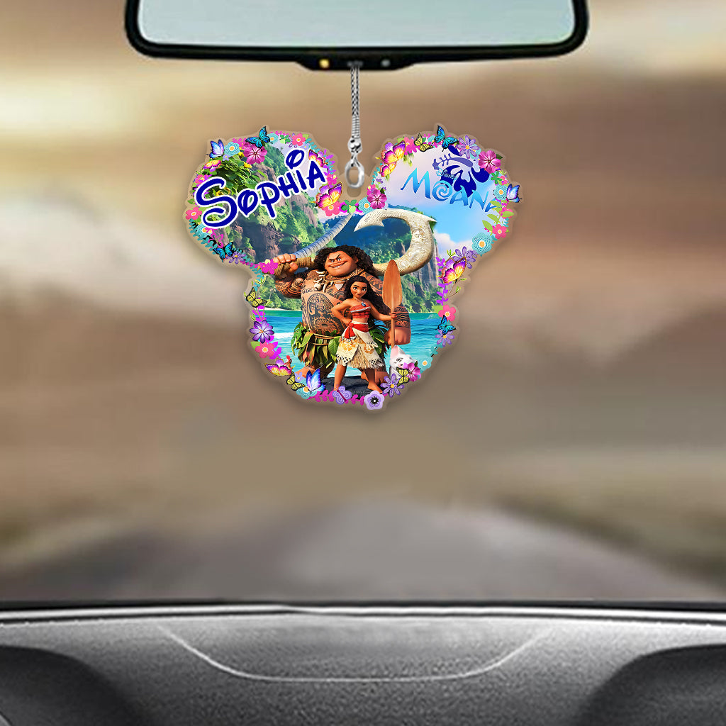 Personalized Disney Moana Car Ornament Custom Name Gift Car Ornament GradoCreations