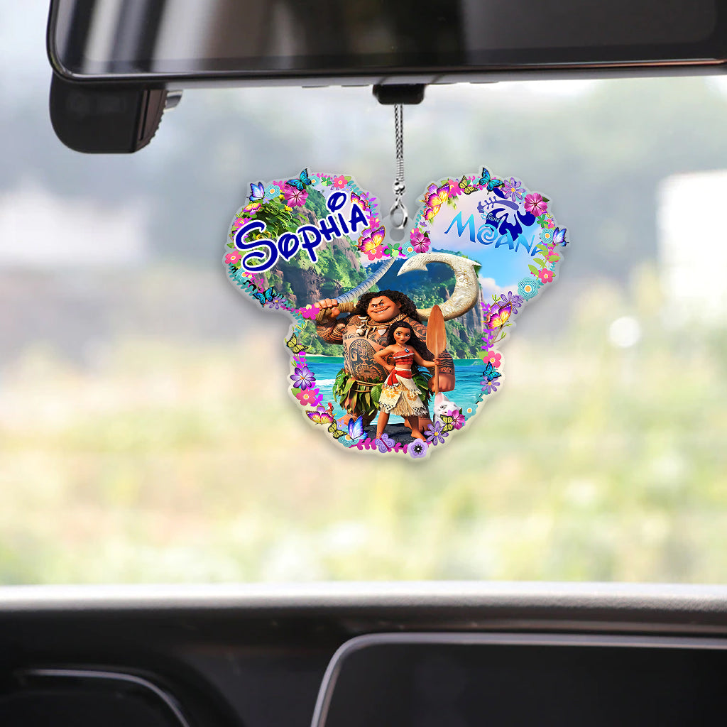 Personalized Disney Moana Car Ornament Custom Name Gift Car Ornament GradoCreations