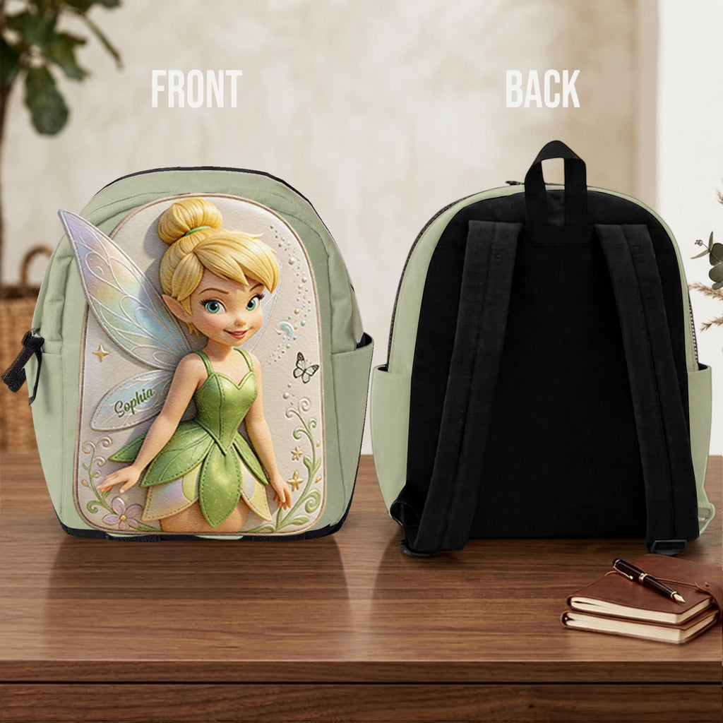 Personalized Fairy Leather Patch Backpack for Kids Changeable Leather Patch Backpack GradoCreations