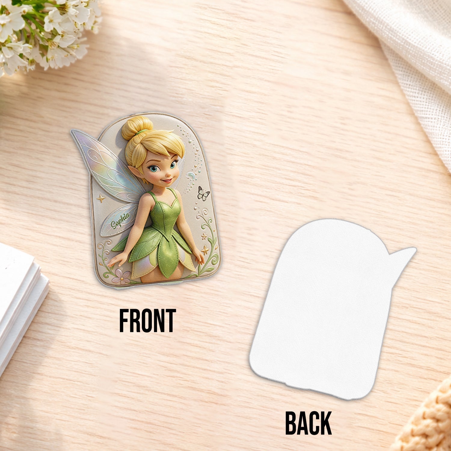 Personalized Fairy Leather Patch Backpack for Kids Changeable Leather Patch Backpack GradoCreations