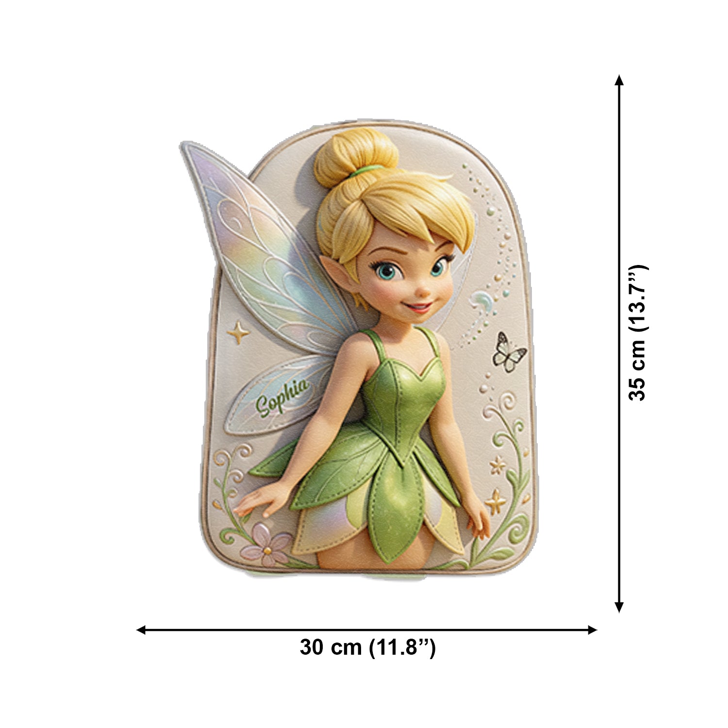 Personalized Fairy Leather Patch Backpack for Kids Changeable Leather Patch Backpack GradoCreations