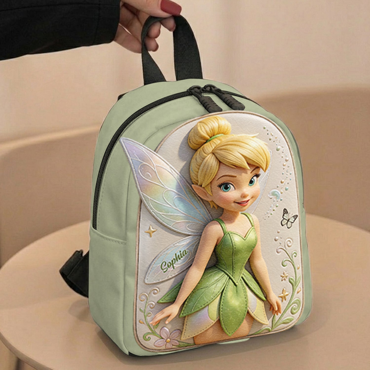 Personalized Fairy Leather Patch Backpack for Kids Changeable Leather Patch Backpack GradoCreations