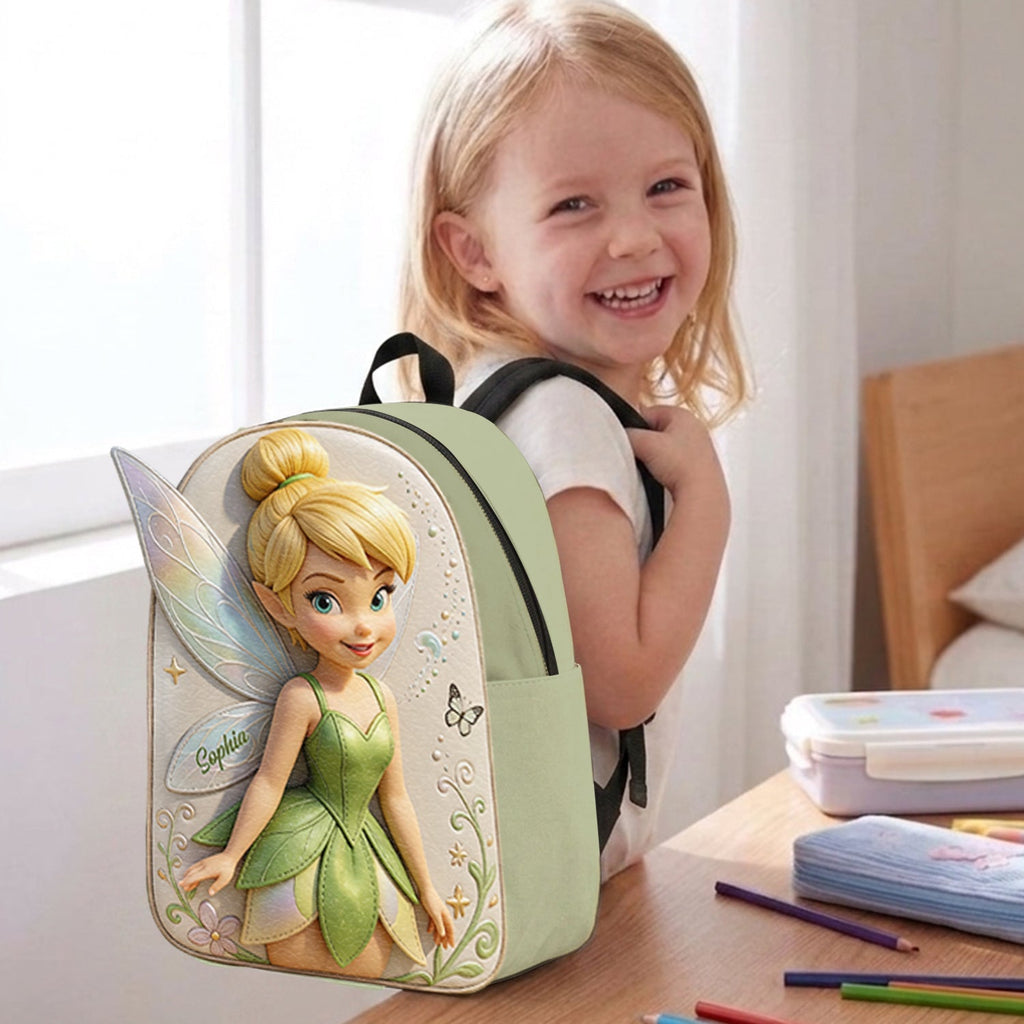 Personalized Fairy Leather Patch Backpack for Kids Changeable Leather Patch Backpack GradoCreations