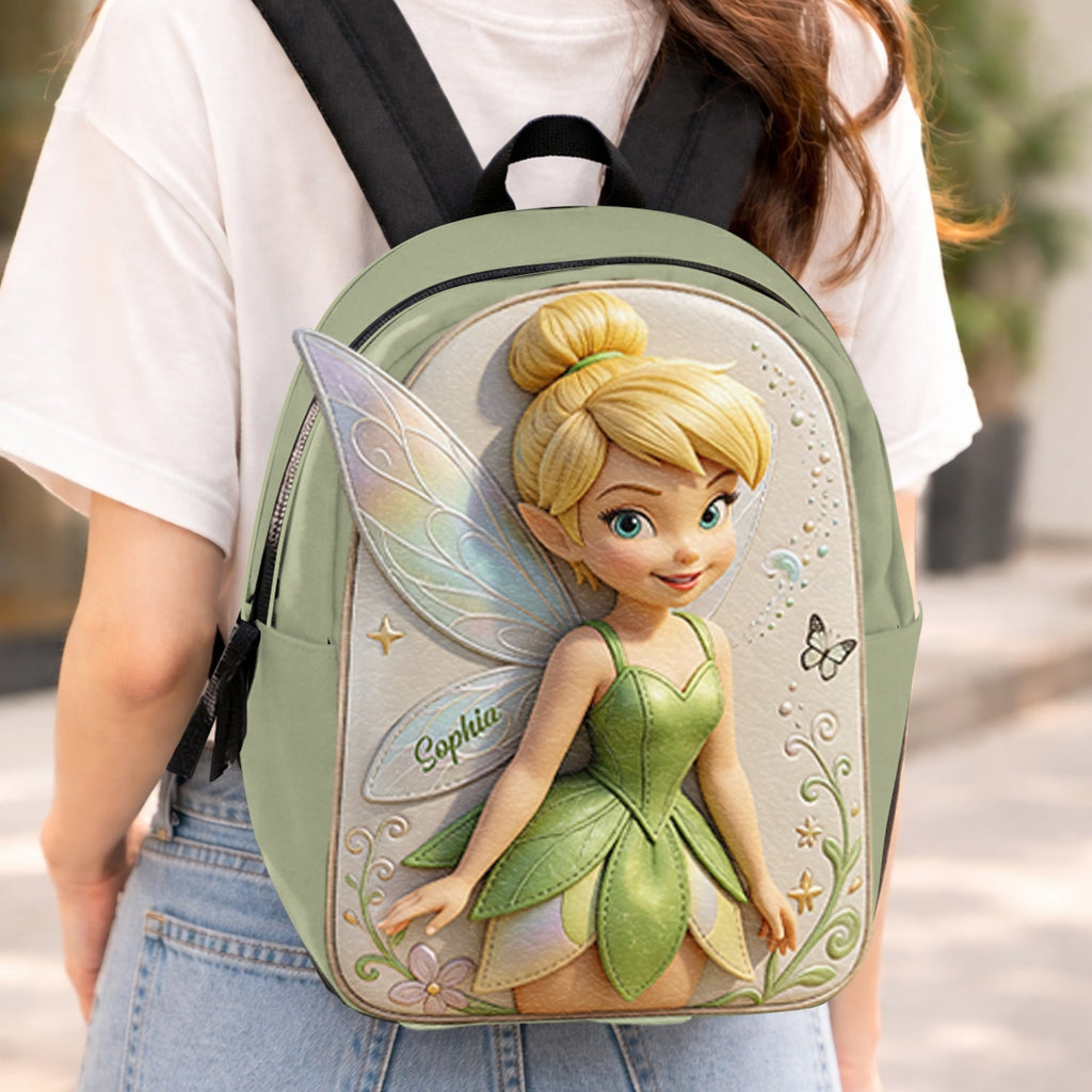 Personalized Fairy Leather Patch Backpack for Kids Changeable Leather Patch Backpack GradoCreations