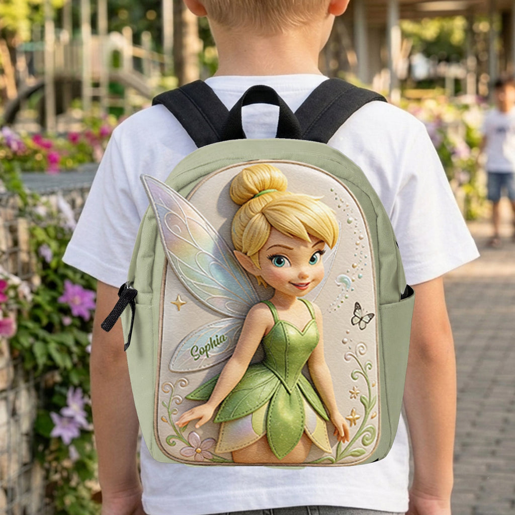 Personalized Fairy Leather Patch Backpack for Kids Changeable Leather Patch Backpack GradoCreations