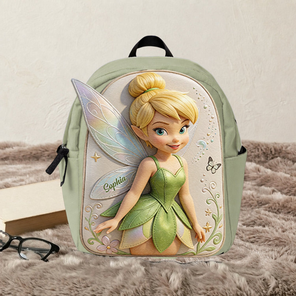 Personalized Fairy Leather Patch Backpack for Kids Changeable Leather Patch Backpack GradoCreations