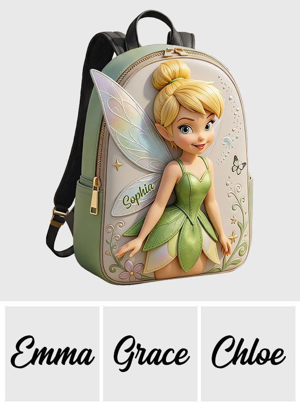 Personalized Fairy Leather Patch Backpack for Kids Changeable Leather Patch Backpack GradoCreations