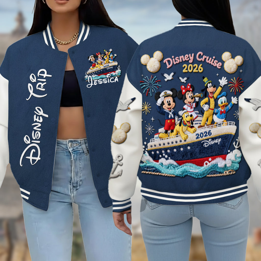 Personalized Disney Cruise Varsity Jacket Custom Name Gift Varsity Jacket GradoCreations