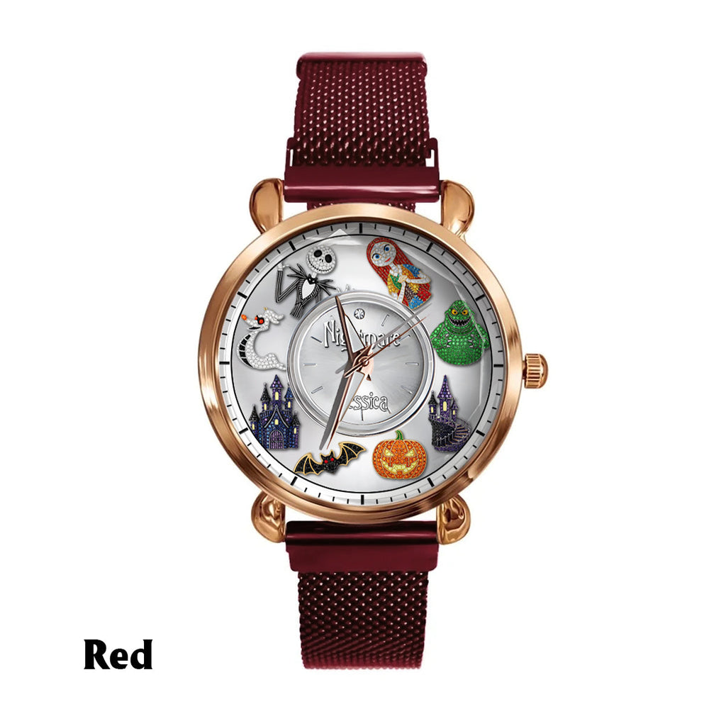 Personalized Nightmare Before Christmas Women's Watch Custom Name Gift Women Hand Watch GradoCreations
