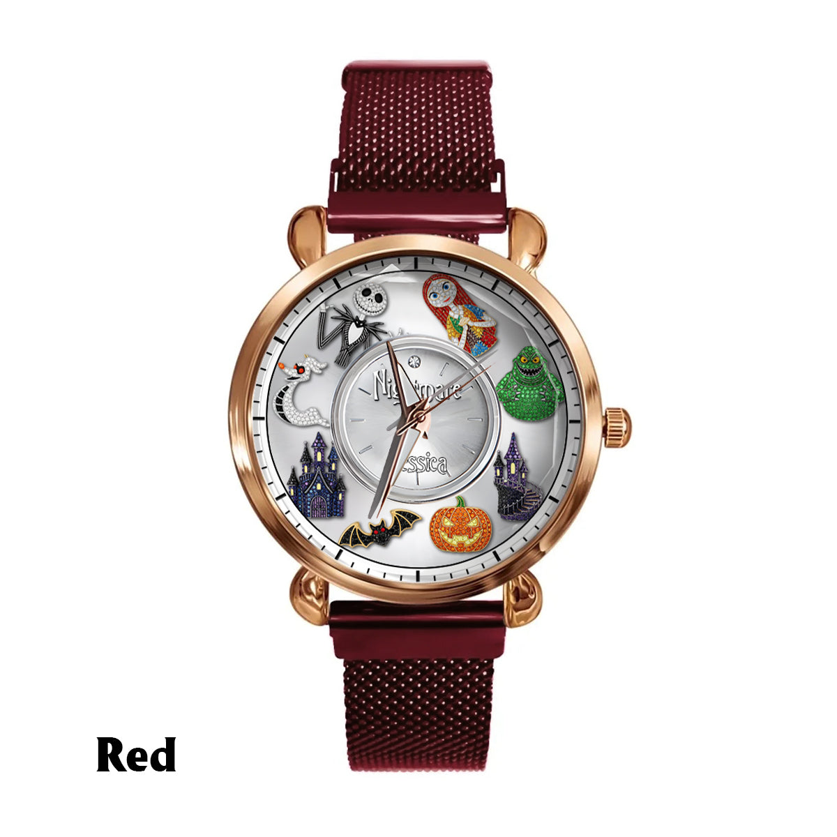 Personalized Nightmare Before Christmas Women's Watch Custom Name Gift Women Hand Watch GradoCreations