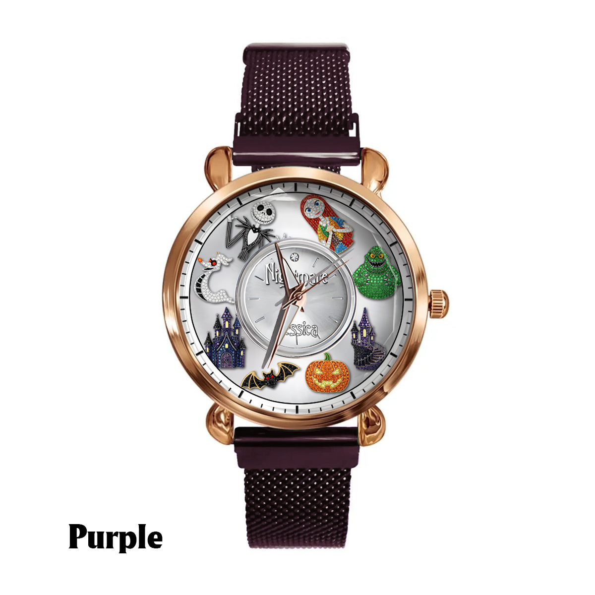 Personalized Nightmare Before Christmas Women's Watch Custom Name Gift Women Hand Watch GradoCreations