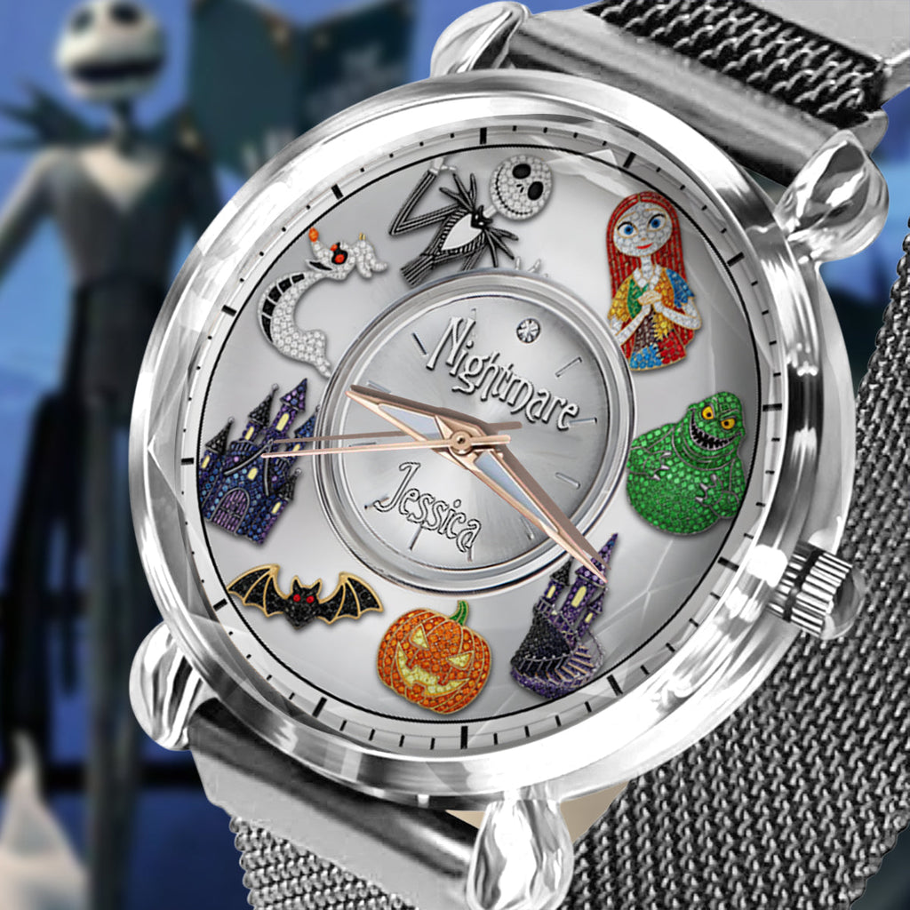 Personalized Nightmare Before Christmas Women's Watch Custom Name Gift Women Hand Watch GradoCreations