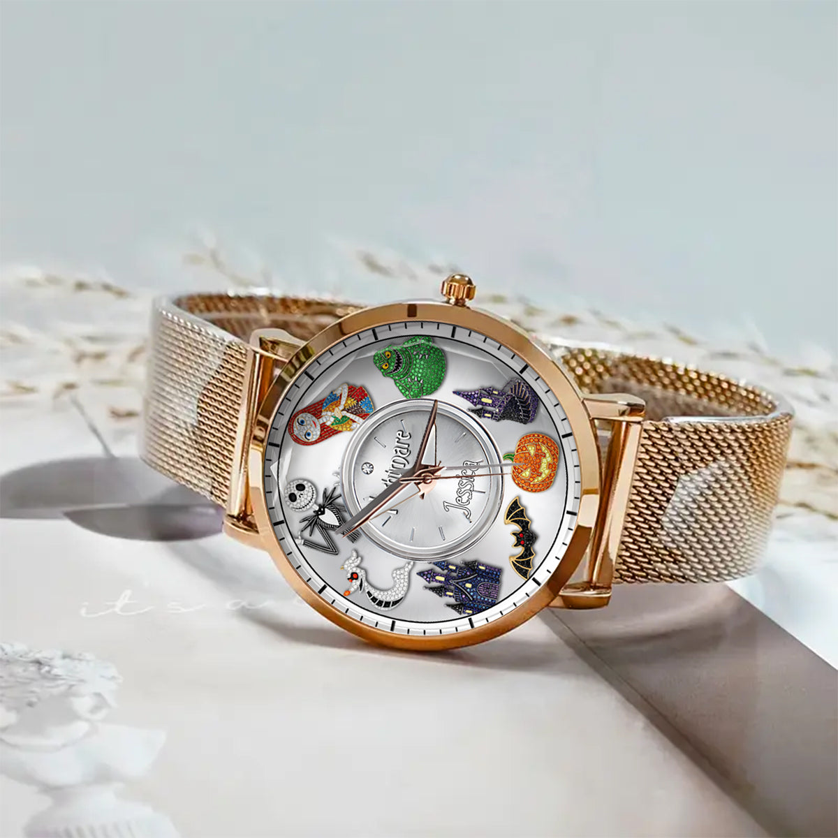 Personalized Nightmare Before Christmas Women's Watch Custom Name Gift Women Hand Watch GradoCreations