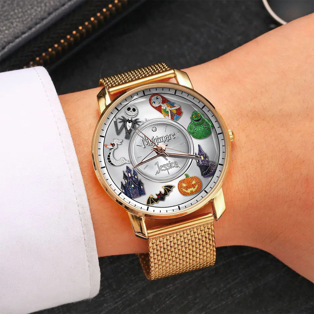 Personalized Nightmare Before Christmas Women's Watch Custom Name Gift Women Hand Watch GradoCreations
