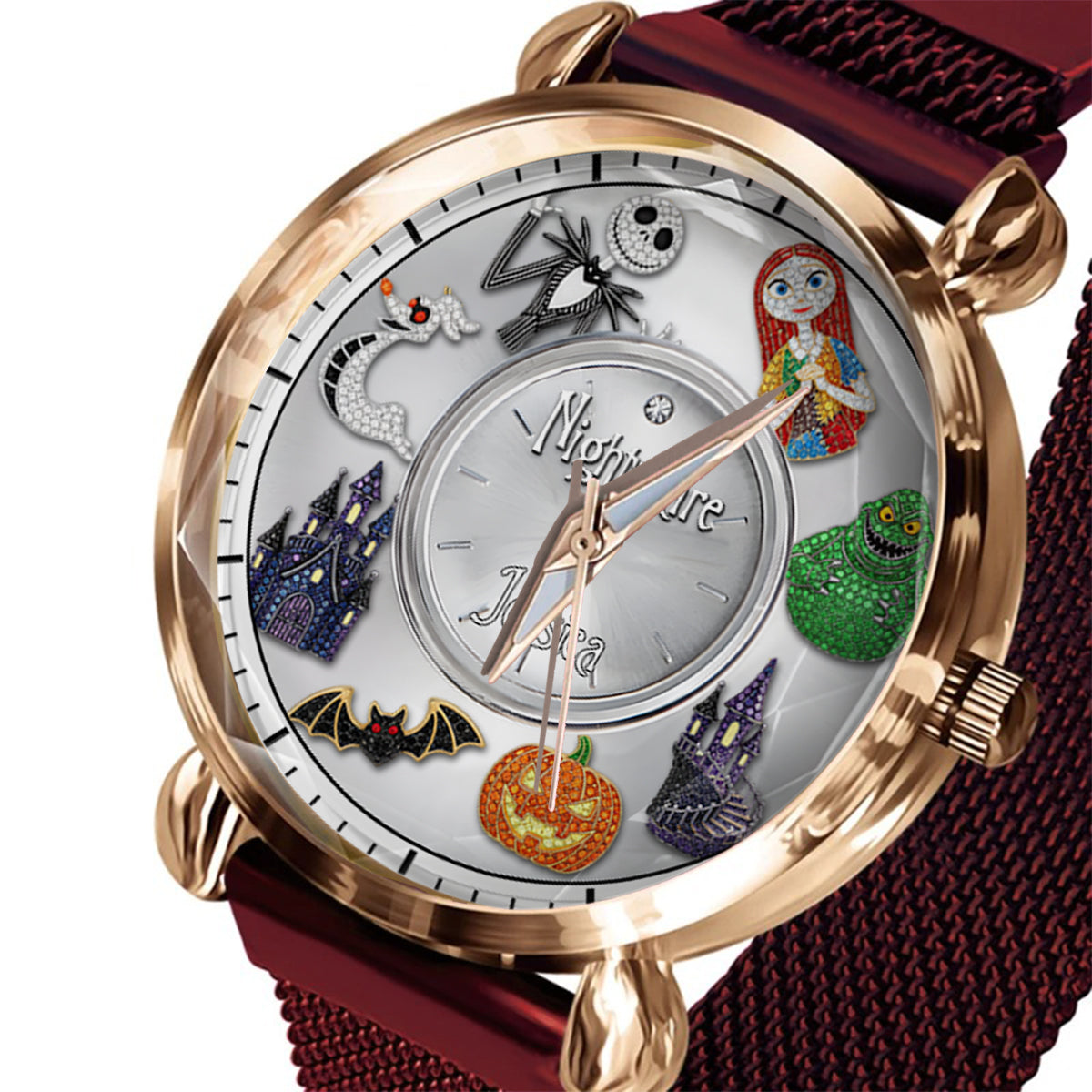 Personalized Nightmare Before Christmas Women's Watch Custom Name Gift Women Hand Watch GradoCreations