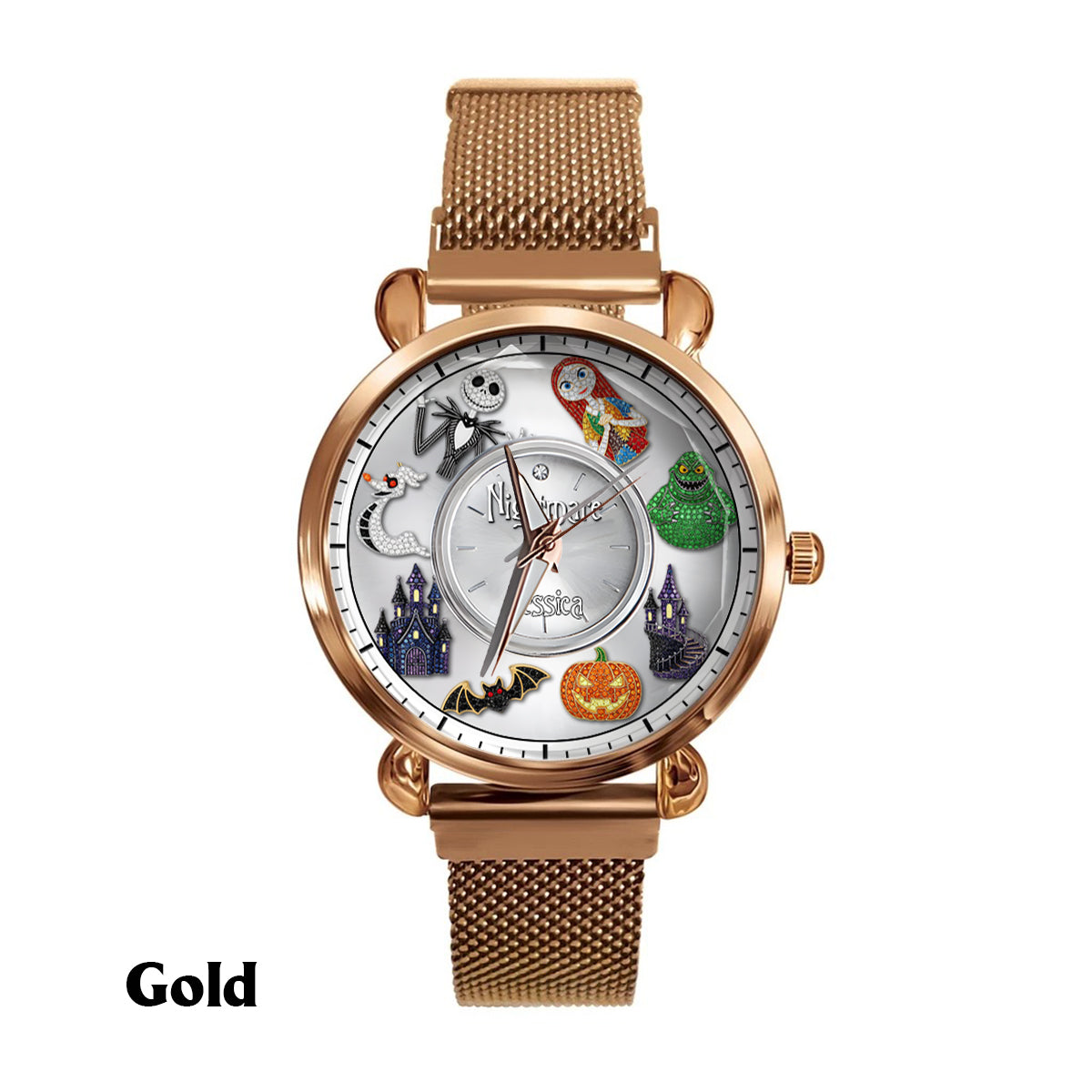 Personalized Nightmare Before Christmas Women's Watch Custom Name Gift Women Hand Watch GradoCreations