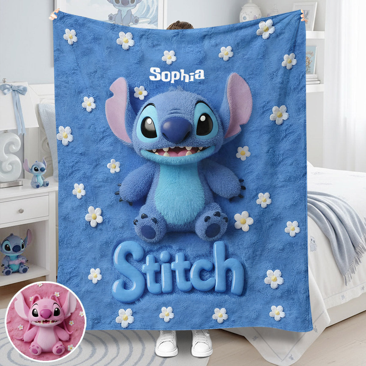 Personalized Fluffy Monster Blanket for Kids - Ohana Gift Blanket GradoCreations