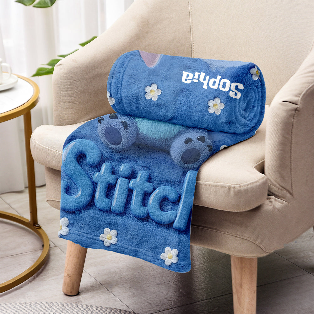 Personalized Fluffy Monster Blanket for Kids - Ohana Gift Blanket GradoCreations