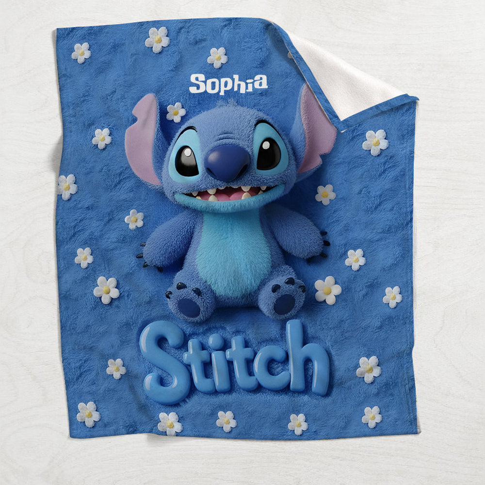 Personalized Fluffy Monster Blanket for Kids - Ohana Gift Blanket GradoCreations
