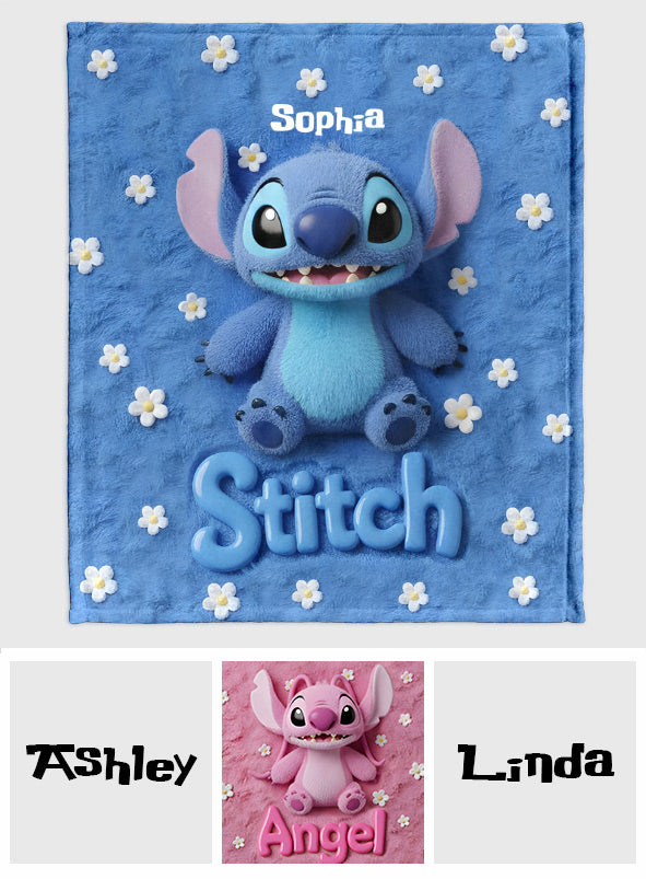 Personalized Fluffy Monster Blanket for Kids - Ohana Gift Blanket GradoCreations